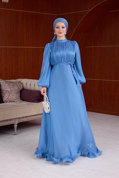 Kiraz Işıltı Abiye - Bebe Mavi