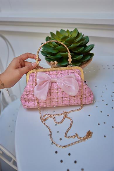 Ribbon Detailed Shoulder Bag - Pink