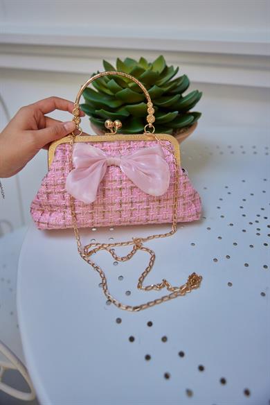 Ribbon Detailed Shoulder Bag - Pink