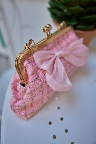 Ribbon Detailed Shoulder Bag - Pink