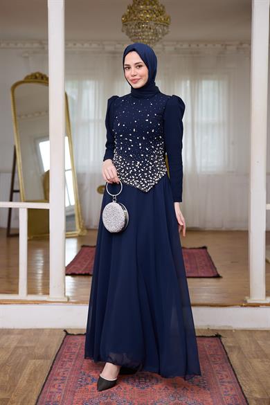 Lalezar Abiye - Lacivert