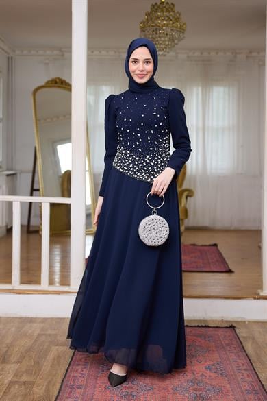 Lalezar Abiye - Lacivert