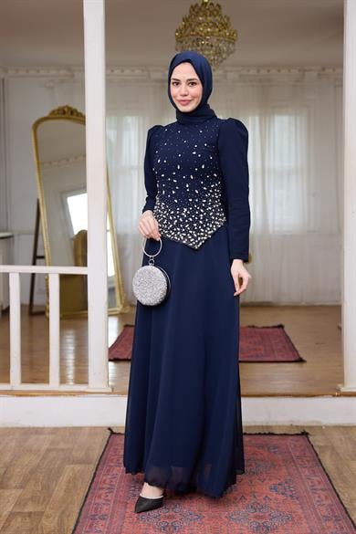 Lalezar Abiye - Lacivert