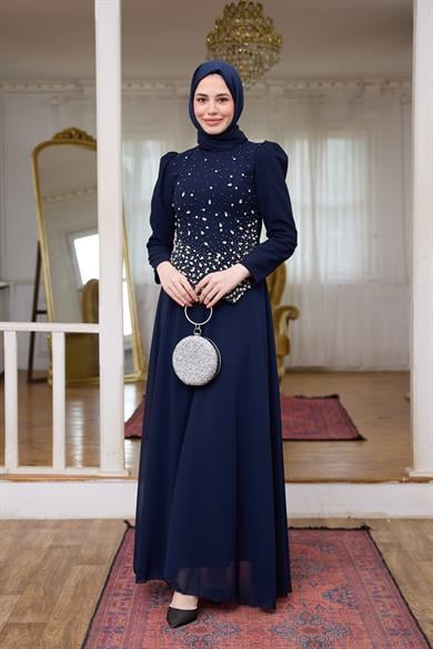 Lalezar Abiye - Lacivert