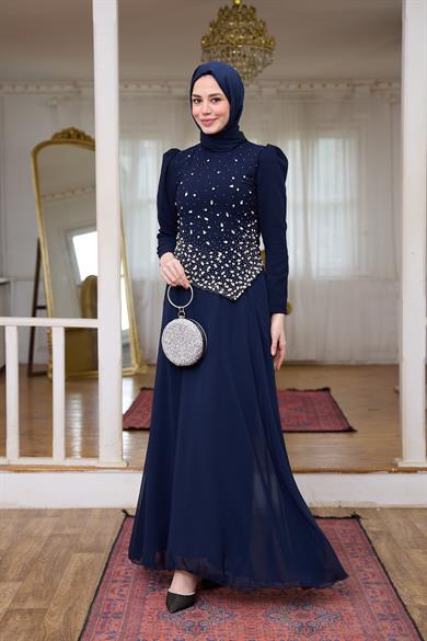 Lalezar Abiye - Lacivert