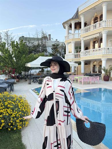 Mani Elbise - Siyah-Ekru