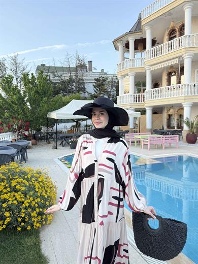 Mani Elbise - Siyah-Ekru