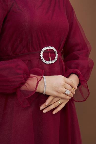 Magnolia Evening Dress - Claret Red