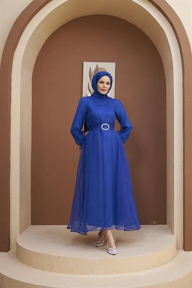 Magnolia Evening Dress - Saks Blue