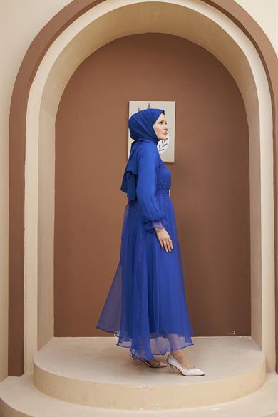 Magnolia Evening Dress - Saks Blue