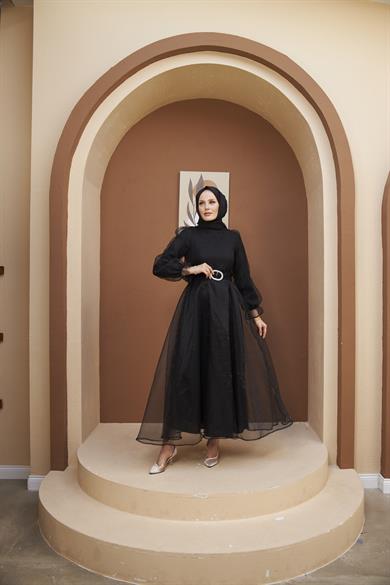 Magnolia Evening Dress - Black