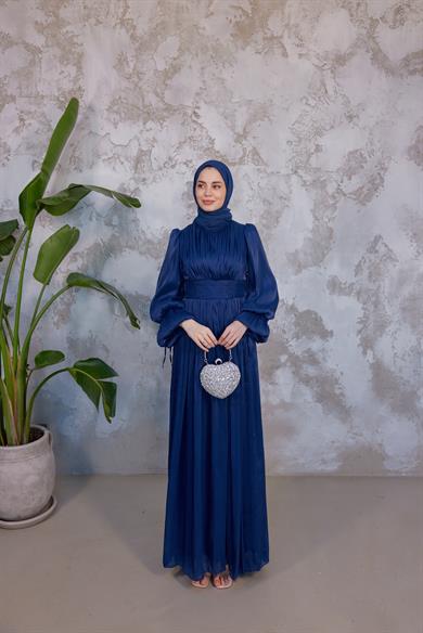 Mariam Tesettür Abiye - Lacivert