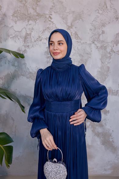 Mariam Tesettür Abiye - Lacivert