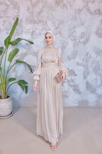 Mariam Tesettür Abiye - Vizon