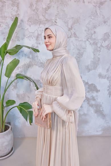 Mariam Tesettür Abiye - Vizon