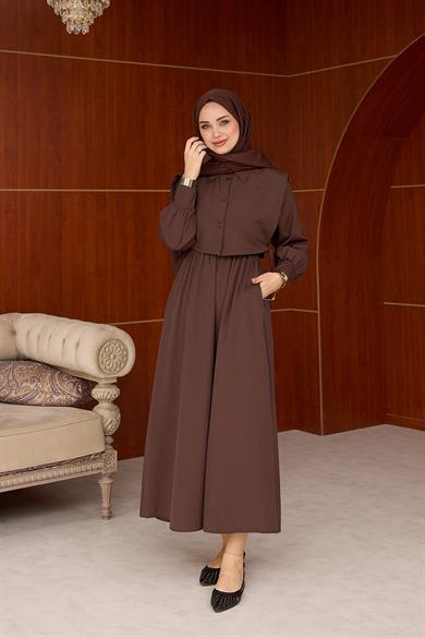 Masal Elbise - Kahverengi