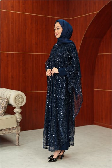 Mavi Tasarım Abaya - Lacivert