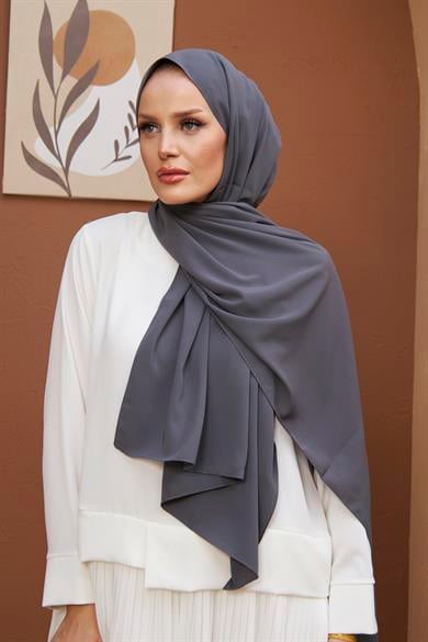 Medina Silk Shawl - Anthracite