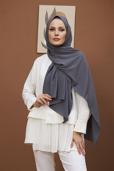 Medina Silk Shawl - Anthracite