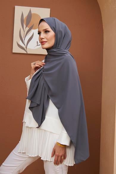 Medina Silk Shawl - Anthracite
