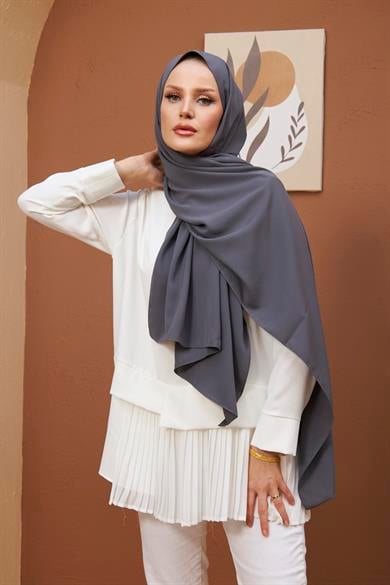 Medina Silk Shawl - Anthracite