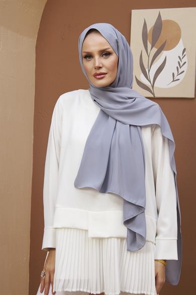 Medina Silk Shawl - Gray