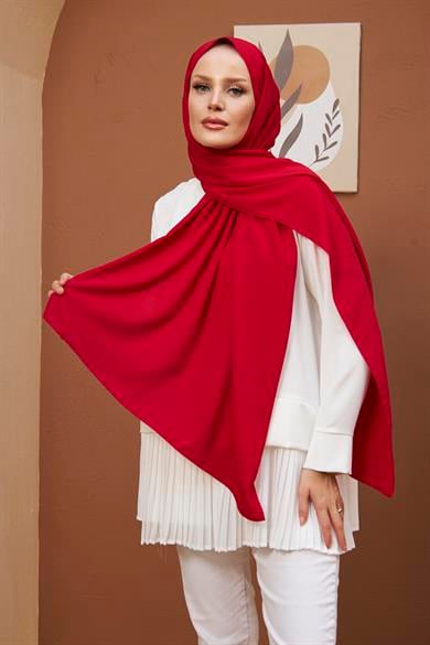 Medina Silk Shawl - Red