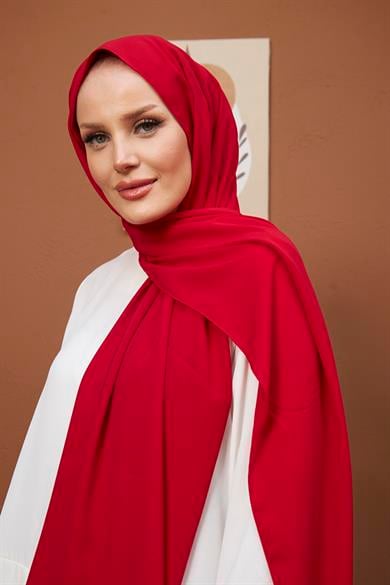 Medina Silk Shawl - Red