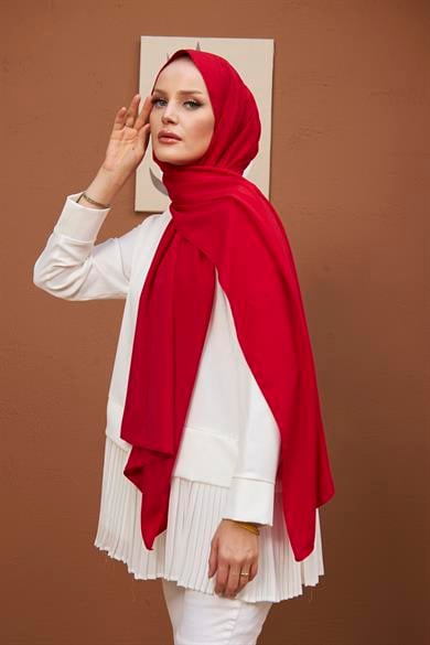 Medina Silk Shawl - Red