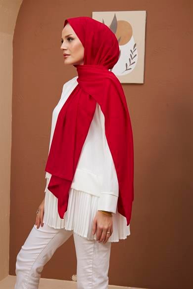 Medina Silk Shawl - Red