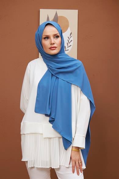 Medina Silk Shawl - Blue