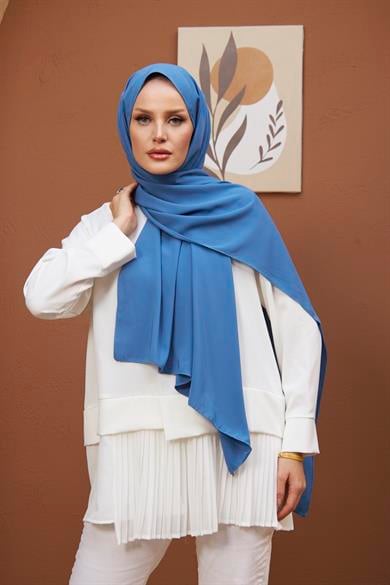 Medina Silk Shawl - Blue