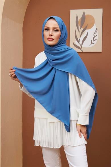 Medina Silk Shawl - Blue