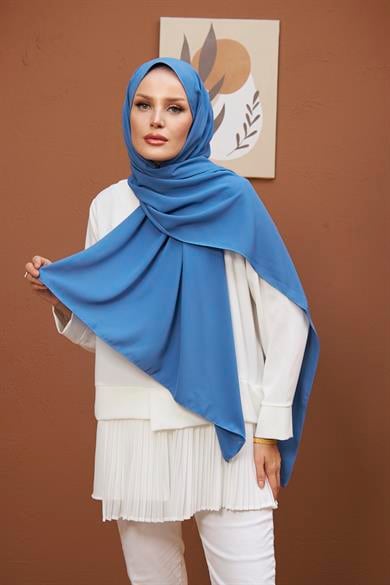 Medina Silk Shawl - Blue