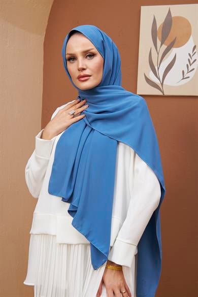 Medina Silk Shawl - Blue