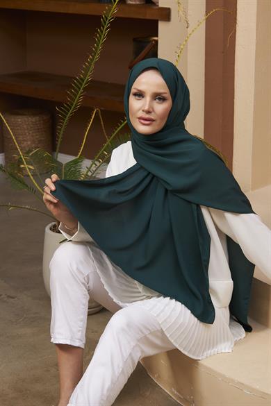 Medine İpeği Şal - Zümrüt Yeşil