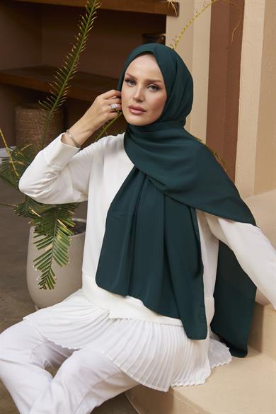 Medine İpeği Şal - Zümrüt Yeşil