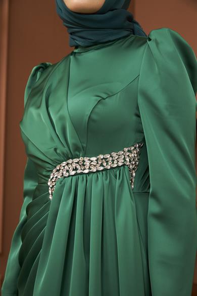 Mehtap Evening Dress - Emerald Green