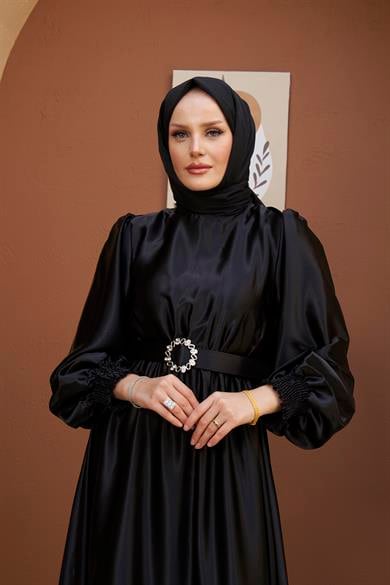 Meral Evening Dress - Black