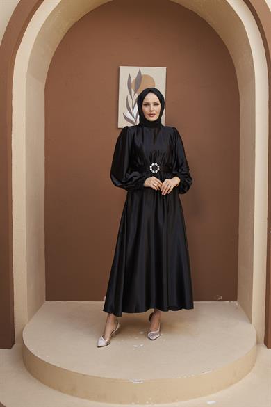 Meral Evening Dress - Black