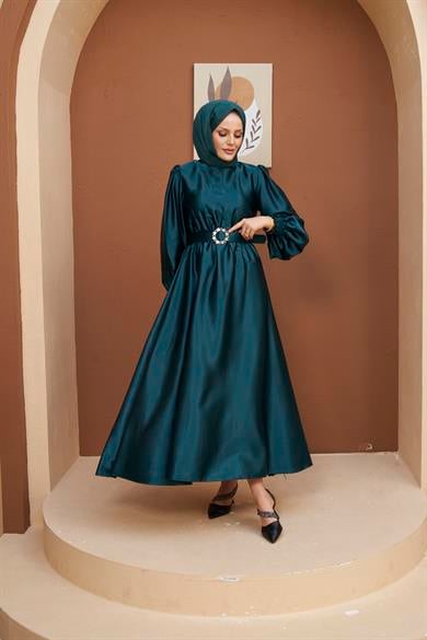 Meral Evening Dress - Emerald Green