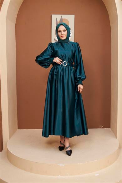 Meral Evening Dress - Emerald Green