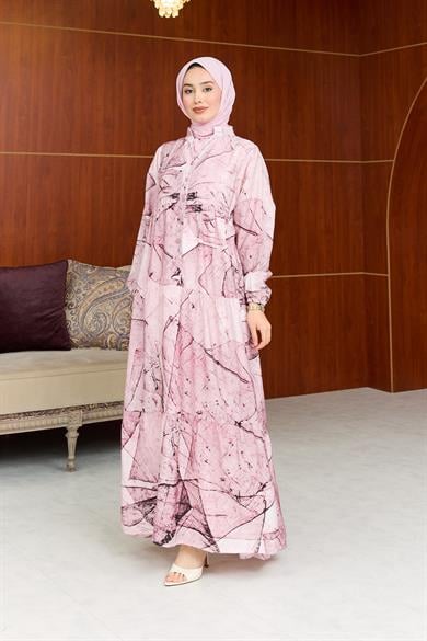 Merina Desen Elbise - Pembe