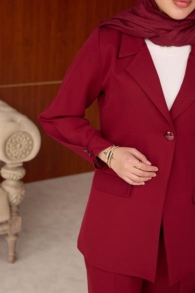 Merina Pantolon Takım - Bordo