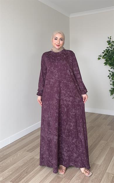 Meryem Desen Elbise - Bordo