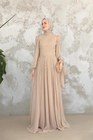 Mihri Taş İşleme Abiye - Vizon