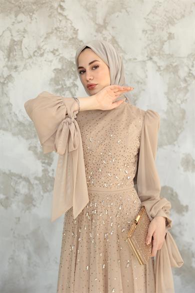 Mihri Taş İşleme Abiye - Vizon