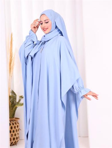 Mina Umre Abaya ve Şal - Bebe Mavi
