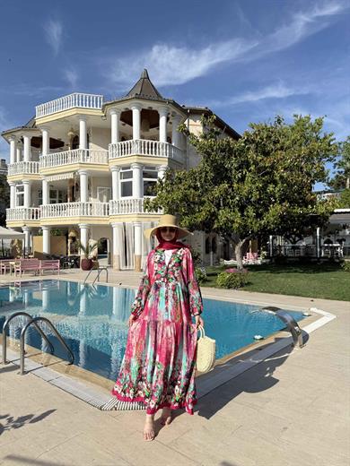 Minel Elbise - Fuşya