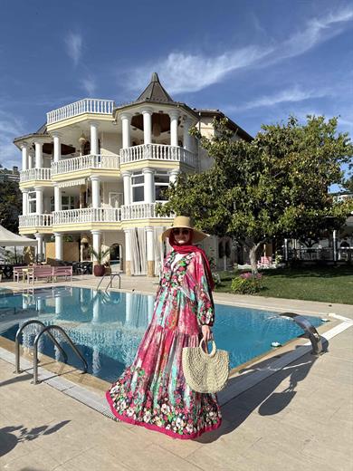 Minel Elbise - Fuşya